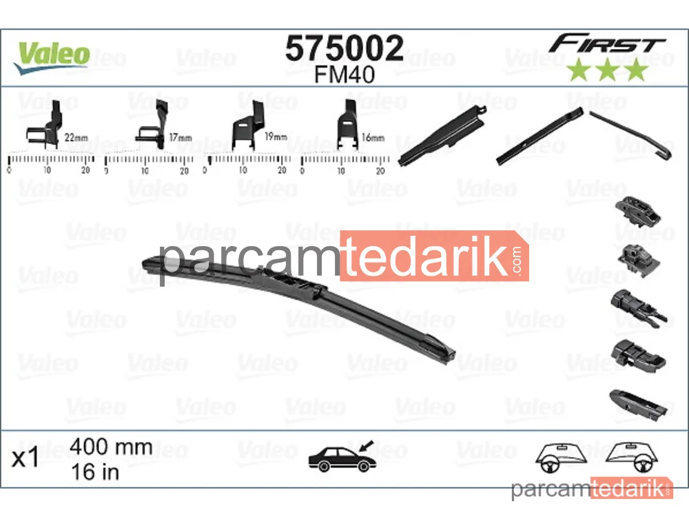 Silecek Süpürgesi (400 mm) — Mercedes-Benz G-Serisi, Alfa Romeo 33, Seat Leon ST - 575002